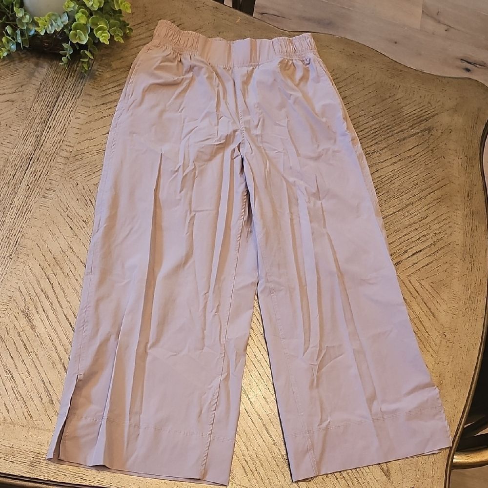 90 Degree By Reflex Dusty Mauve Wide Leg Crop Pants Size S
